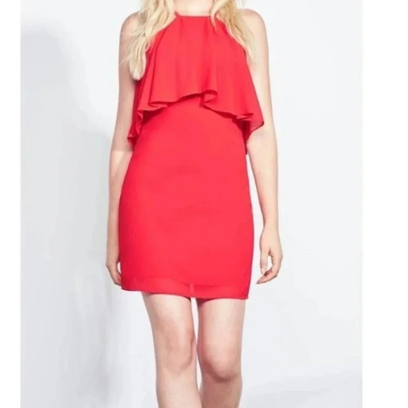 ALI & JAY Dresses & Skirts - ALI & JAY Tiered Bodice Halter in Red Size M